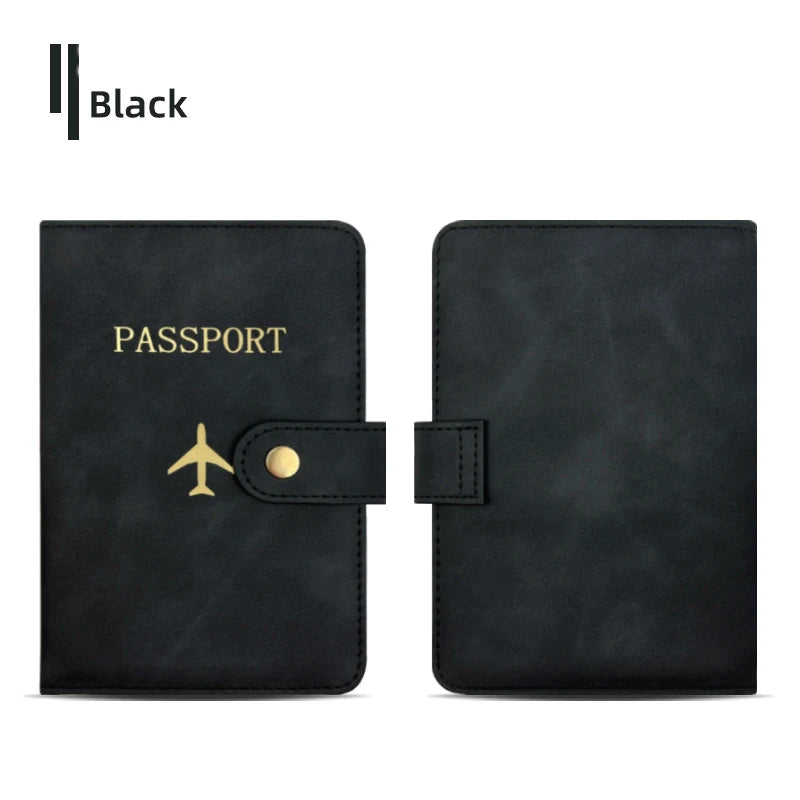 Personalize Name Travel Passport Wallet Luxury Airplane Men Business Passport Cover Custom Name Gift Women Travel Accessories