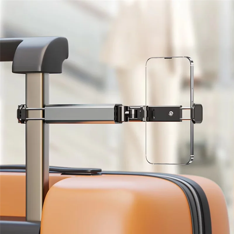 Airplane Travel Essentials Adjustable Phone Stand 360° Rotation Foldable Hook Pocket Size For Desk Tray Table-N36R