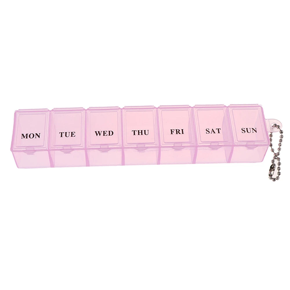 1pcs Pill Box 7 days Organizer 21 grids 3 Times One Day Portable Travel with Large Compartments for Vitamins Medicine Fish Oils