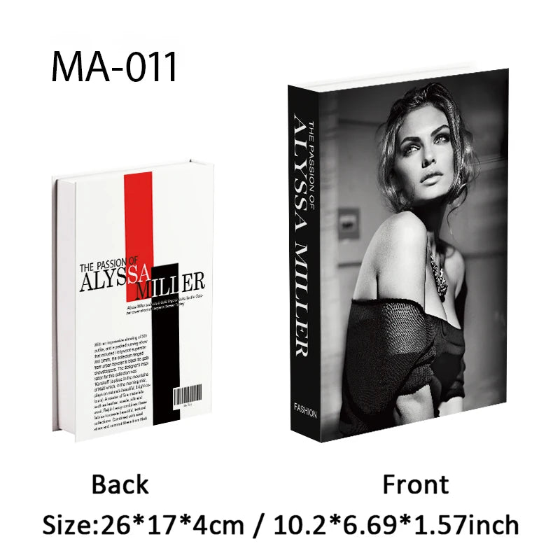 Fashion Luxury Fake Books Decoration Perfume Girl Magazine Simulation Book Shooting Coffee Table Villa Hotel Decor Props