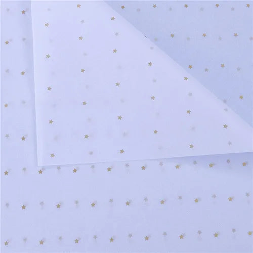 10 Sheets/lot 50*70 Cm Gift Wrapping Paper DIY Handmade Craft Star Love Dot Pattern Tissue Paper Floral Packaging Material