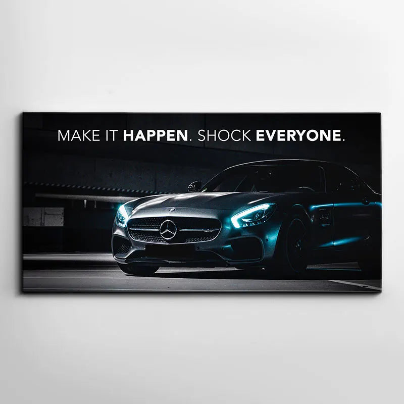 Love Your Dreams Success Motivational Car Poster Luxury Sports Car Canvas Wall Art Office Home Decor