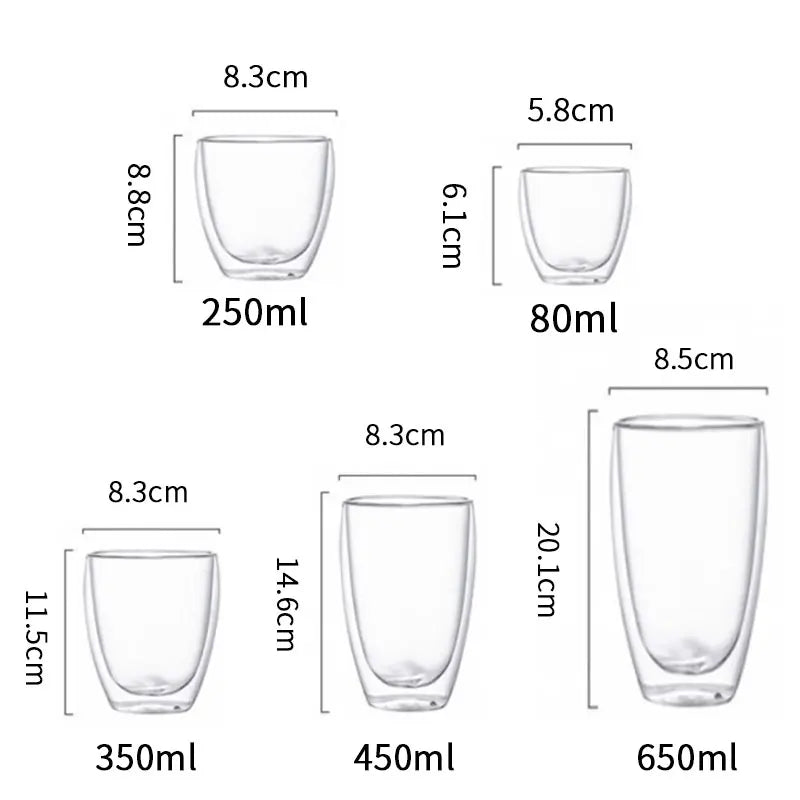 Heat-Resistant Double Wall Glass Cup
