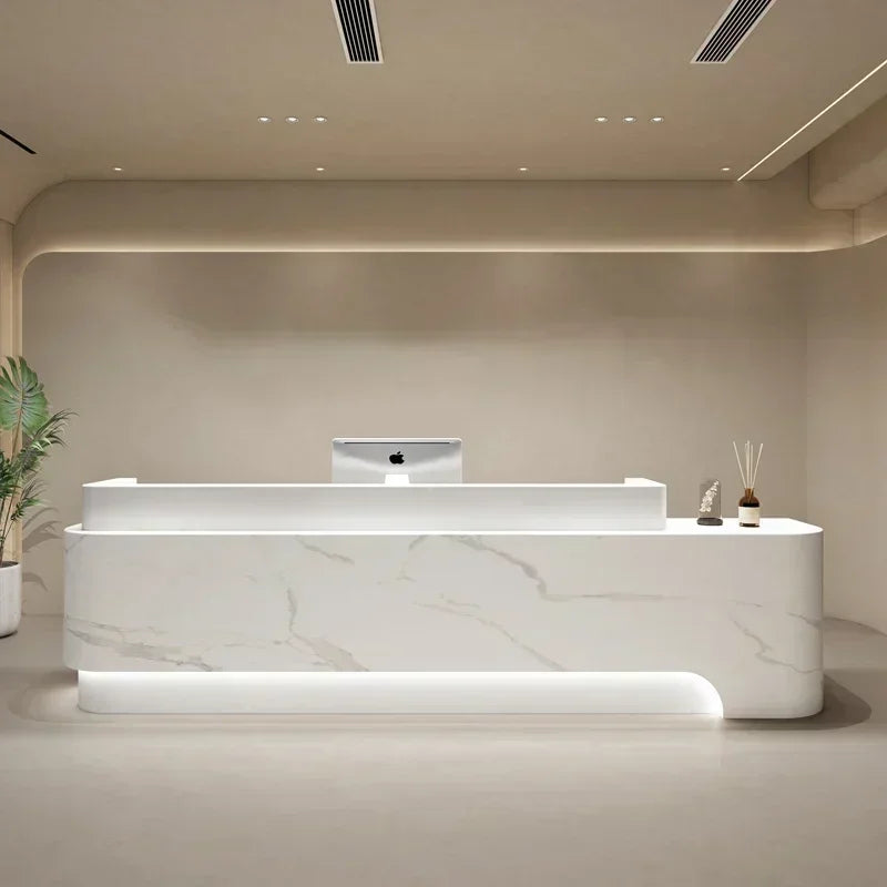 Checkout Beauty Salon Reception Desks Counter Podium Front Desk Spa Luxury Escritorios De Oficina Modernos Shop Furniture