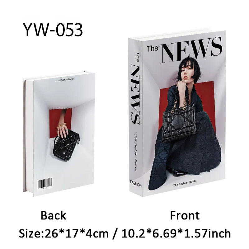 Fashion Luxury Fake Books Decoration Perfume Girl Magazine Simulation Book Shooting Coffee Table Villa Hotel Decor Props
