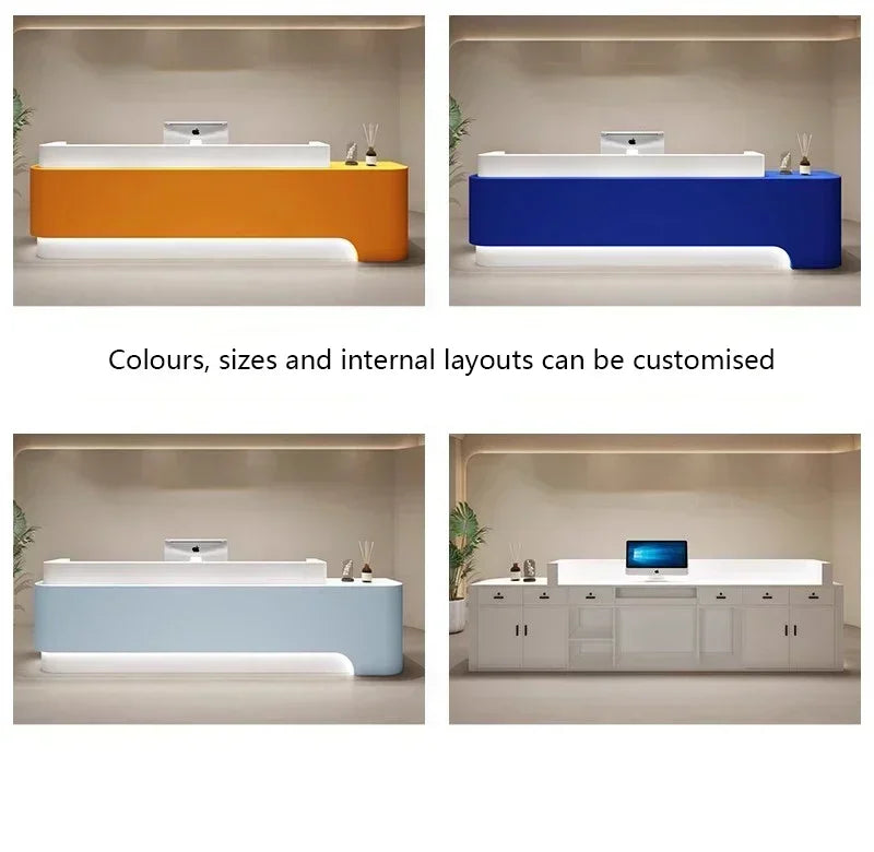 Checkout Beauty Salon Reception Desks Counter Podium Front Desk Spa Luxury Escritorios De Oficina Modernos Shop Furniture