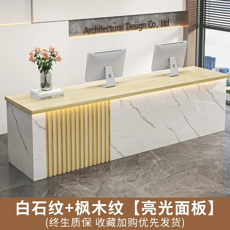 Modern White Reception Desks Nordic Design Bar Beauty Salon Reception Desks Checkout Mostrador Negocio Commercial Furniture
