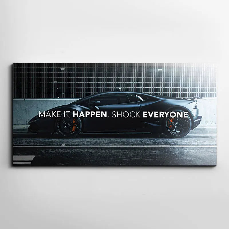 Love Your Dreams Success Motivational Car Poster Luxury Sports Car Canvas Wall Art Office Home Decor