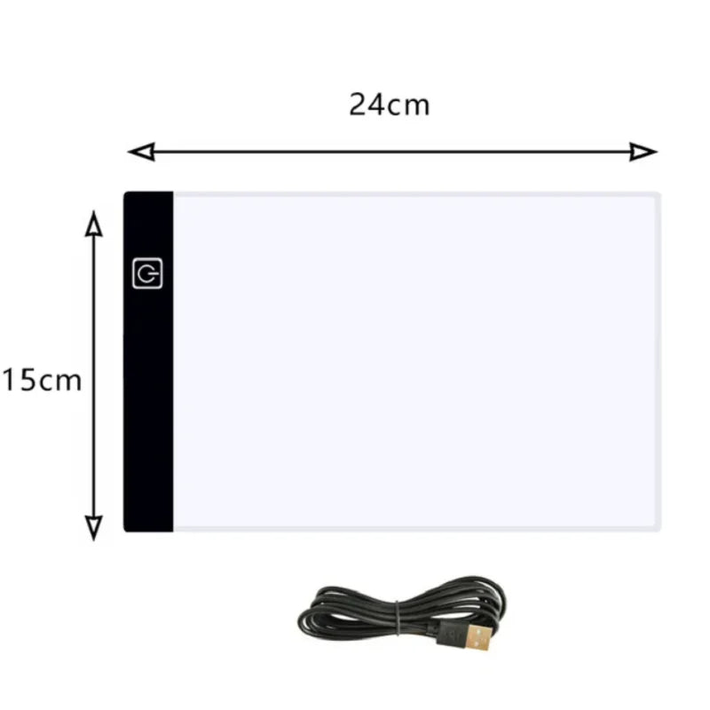Led Drawing Copy Pad 3 Level Dimmable Board Table Adjustable Light Notepad