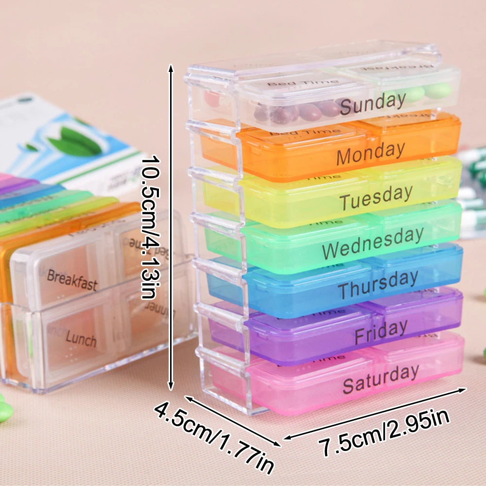 28 Compartment Plastic Medicine Box Drawer Style Organizer for Home Health Care Storage medicine organizer shelf