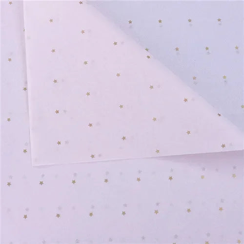 10 Sheets/lot 50*70 Cm Gift Wrapping Paper DIY Handmade Craft Star Love Dot Pattern Tissue Paper Floral Packaging Material