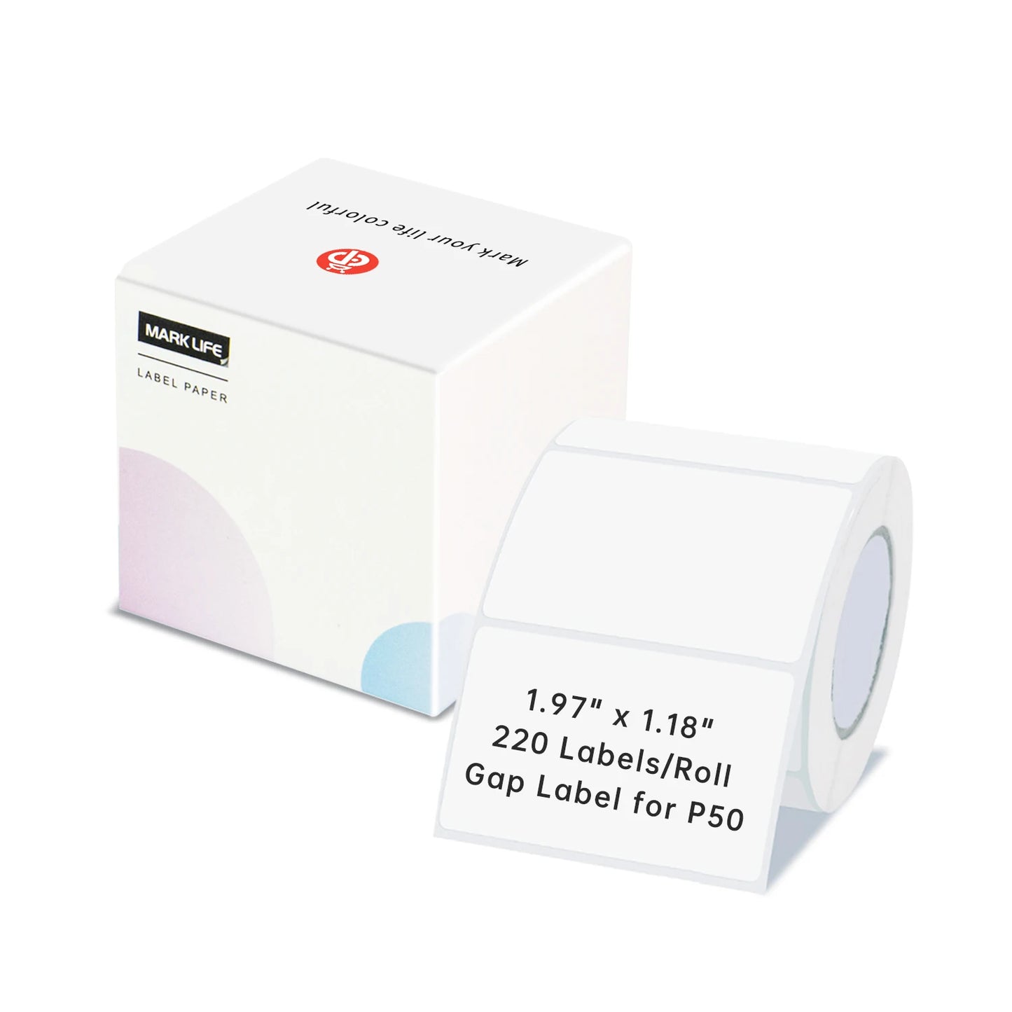Marklife P50 Portable Label Maker Wireless Printer for Phone Office Home Barcode Clothing Jewelry Retail Mailing With roll Paper