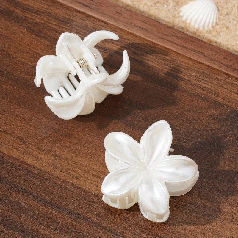 Fashionable Simple Shiny Egg-Shaped Flower Hair Clip,Ladies、Girls Party Hair Accessories 4cm