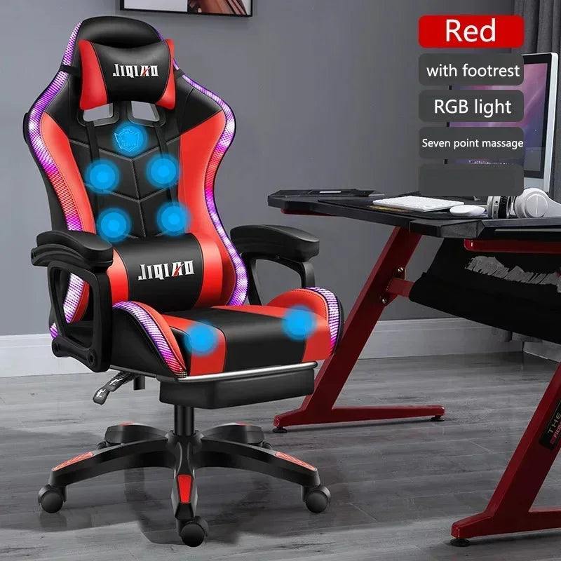High quality gaming chair RGB light office chair gamer computer  Ergonomic swivel chair Massage Recliner New gamer chairs