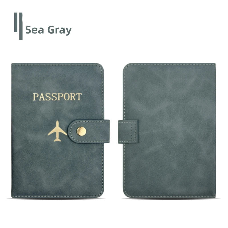 Personalize Name Travel Passport Wallet Luxury Airplane Men Business Passport Cover Custom Name Gift Women Travel Accessories