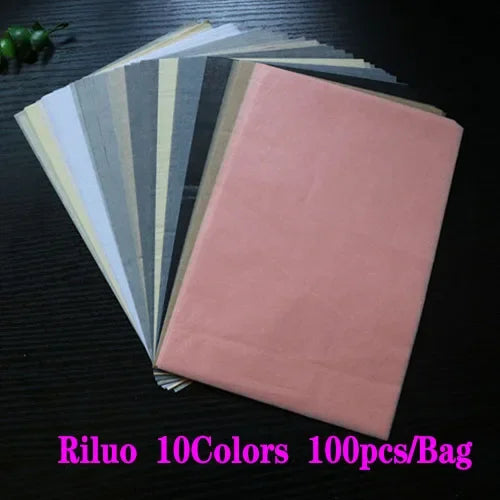 100sheets A5 Wrapping Paper Retro Multicolor Tissue Paper Bookmark Gift Wrapping Papers Floral Gift Packaging Material 14*21CM