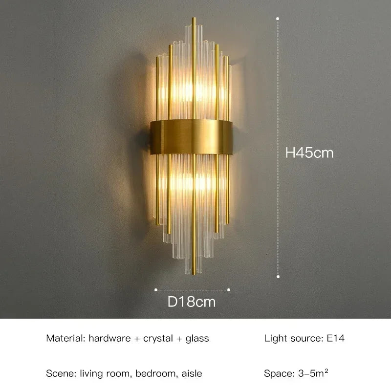 LED Luxury Crystal Wall Lamps