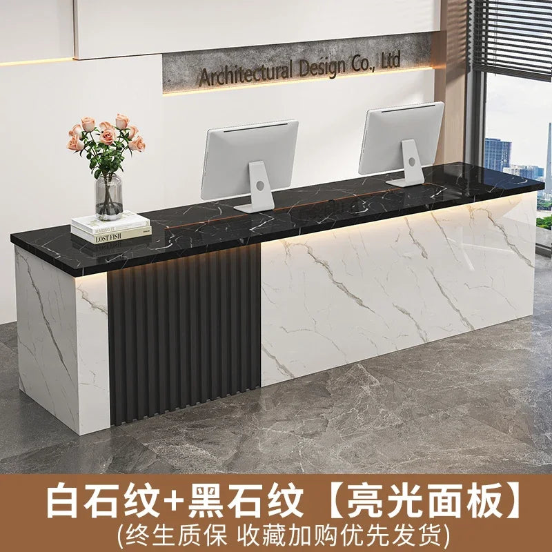 Modern White Reception Desks Nordic Design Bar Beauty Salon Reception Desks Checkout Mostrador Negocio Commercial Furniture
