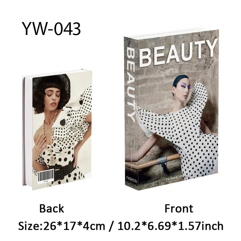 Fashion Luxury Fake Books Decoration Perfume Girl Magazine Simulation Book Shooting Coffee Table Villa Hotel Decor Props