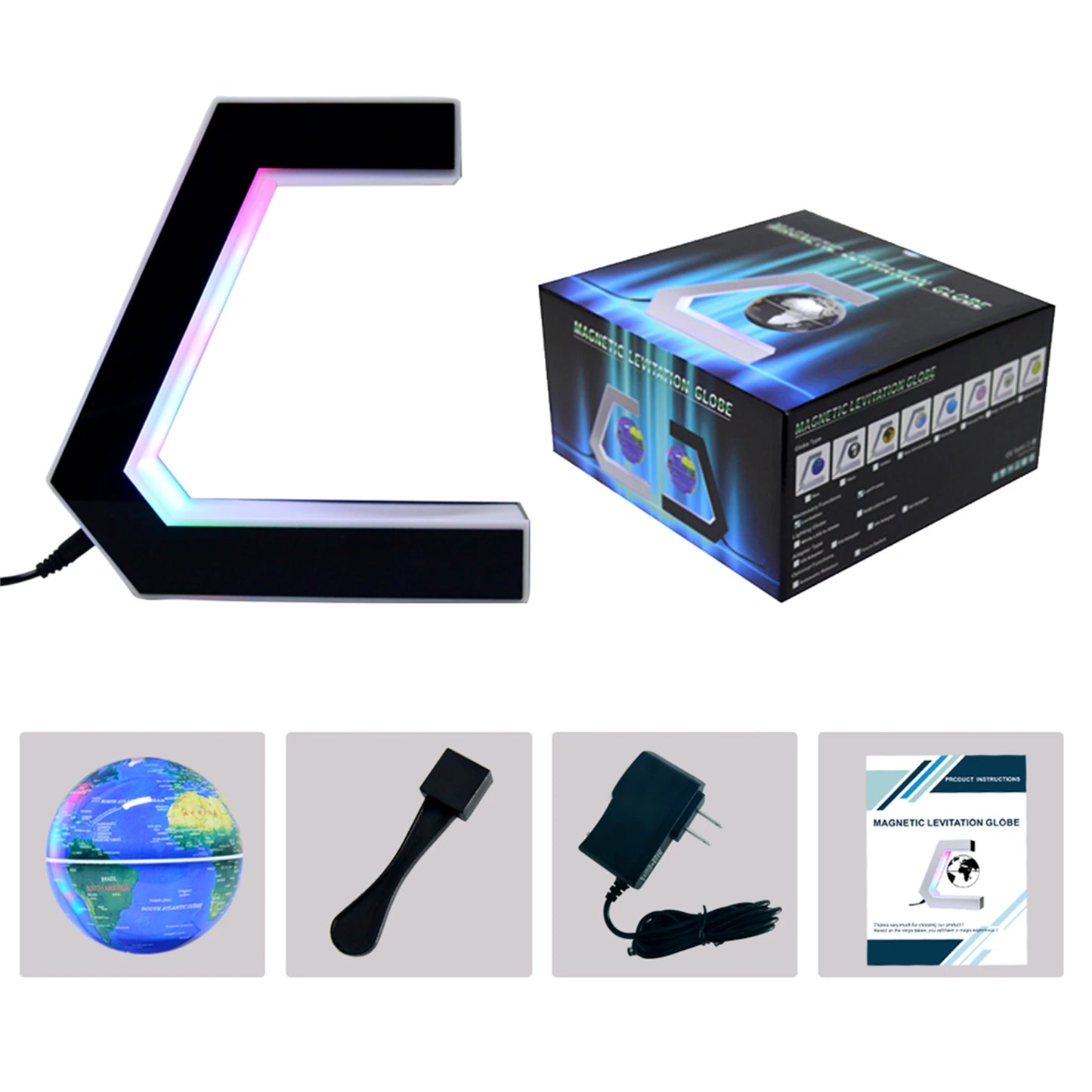 Magnetic Levitation Globe with LED Light for Home Office Desk Decor