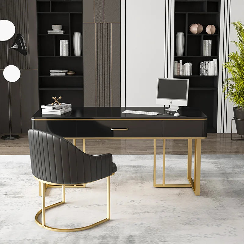 Modern Luxury Executive Office Desk Chair Set