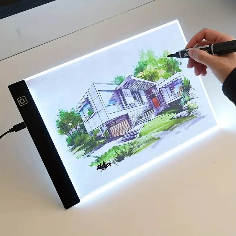 Led Drawing Copy Pad 3 Level Dimmable Board Table Adjustable Light Notepad
