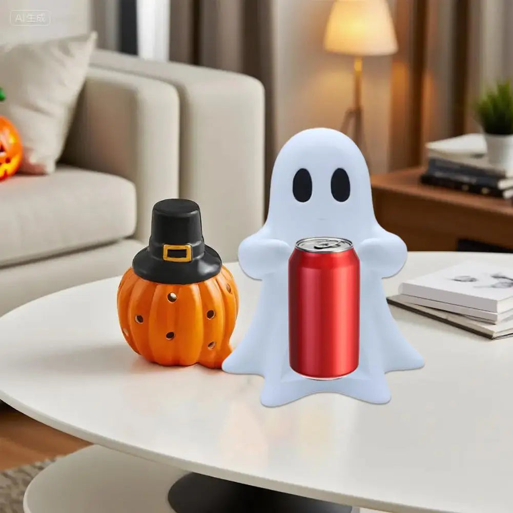2025 New Halloween Ghost 3D Drink Holder Statue - Cute Spooky Desktop Organizer For Office Home Decoration Gifts R5C2