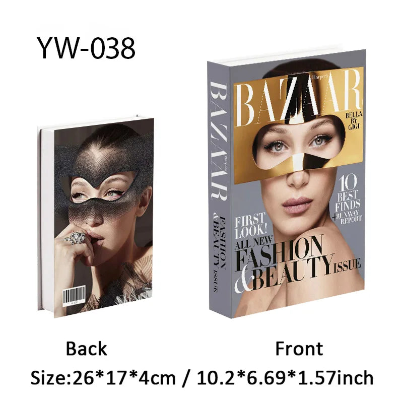 Fashion Luxury Fake Books Decoration Perfume Girl Magazine Simulation Book Shooting Coffee Table Villa Hotel Decor Props