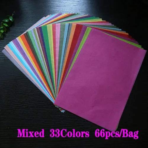100sheets A5 Wrapping Paper Retro Multicolor Tissue Paper Bookmark Gift Wrapping Papers Floral Gift Packaging Material 14*21CM