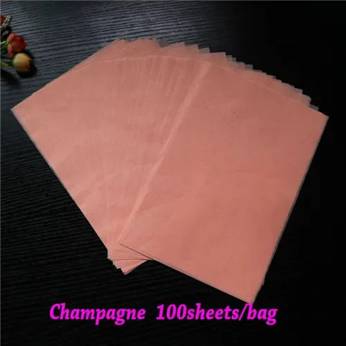 100sheets A5 Wrapping Paper Retro Multicolor Tissue Paper Bookmark Gift Wrapping Papers Floral Gift Packaging Material 14*21CM