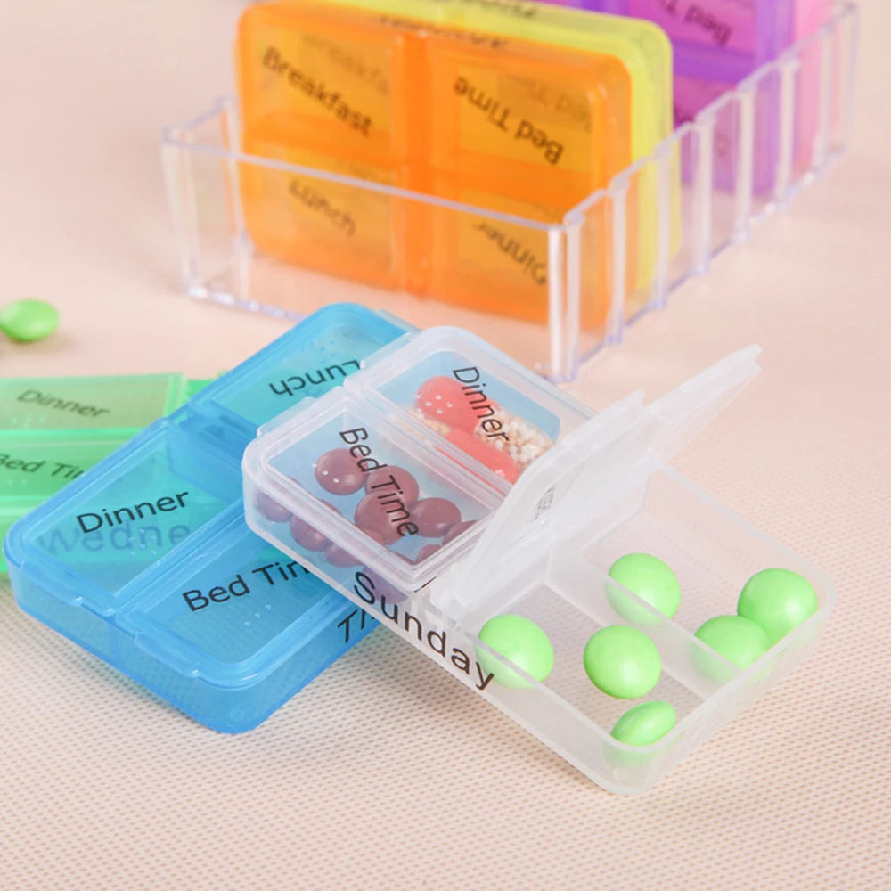 28 Compartment Plastic Medicine Box Drawer Style Organizer for Home Health Care Storage medicine organizer shelf