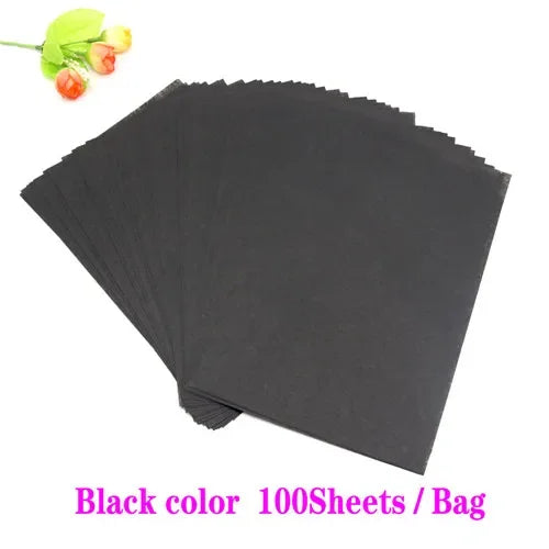 100sheets A5 Wrapping Paper Retro Multicolor Tissue Paper Bookmark Gift Wrapping Papers Floral Gift Packaging Material 14*21CM