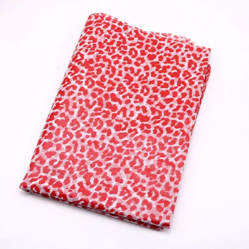 10pcs Gold Tissue Paper DIY Gift Wrapping Paper Handmade Craft Leopard Star Pattern Floral Packaging Material Arts Supplies