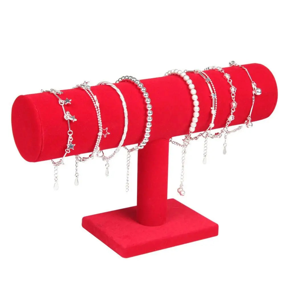 6 Colors Upright Velvet Bracelet Chain Watch Upright Display Rack Jewelry Organizer Hard Jewelry Display Stand Holder
