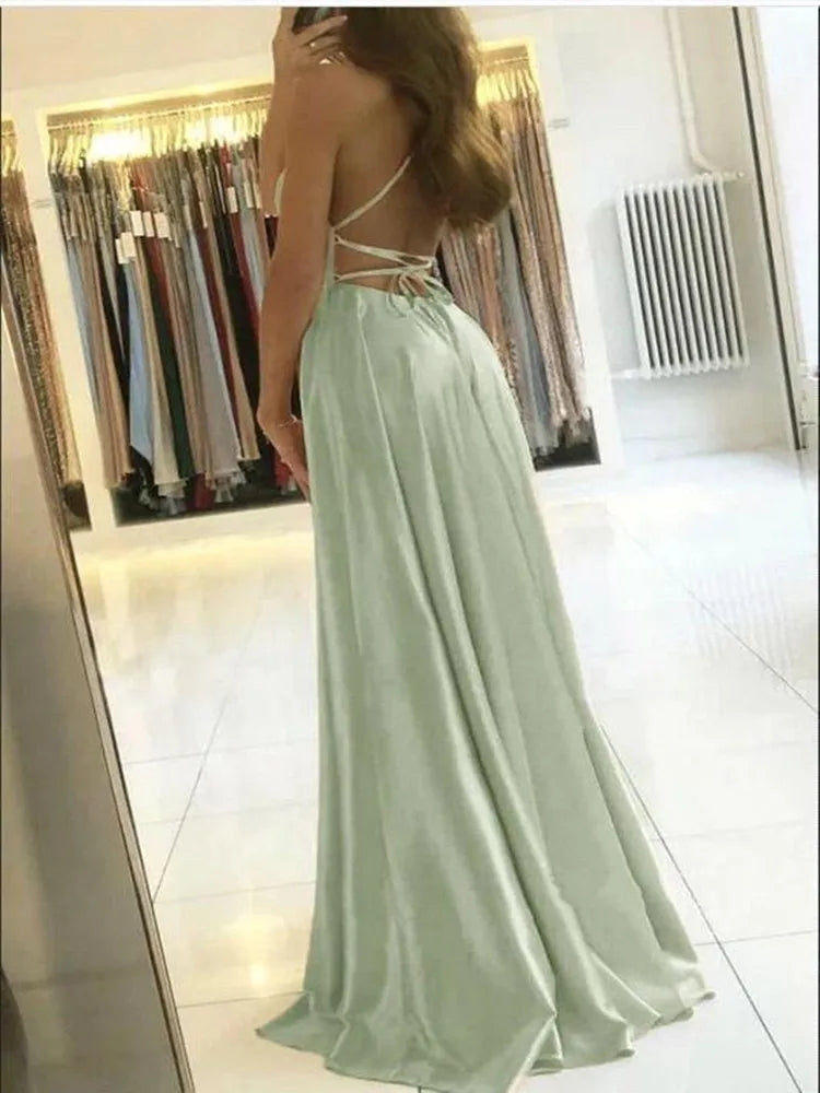 perfect party satin maxi dress