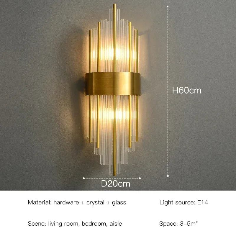 LED Luxury Crystal Wall Lamps