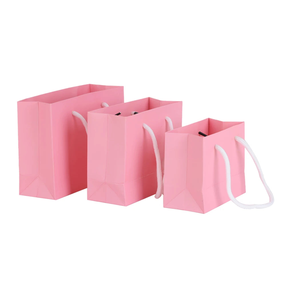 10Pcs Simple Portable Gift bag Hardpaper Bag Jewelry Packaging Paper Bag Business Wholesale Gift Bag