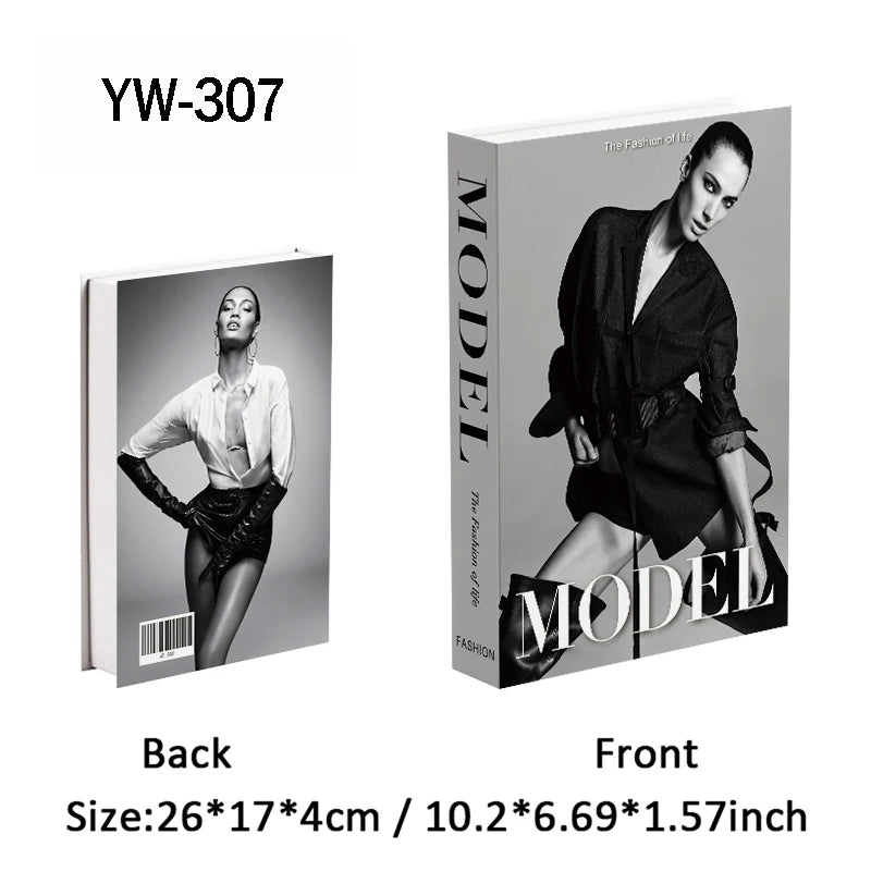 Fashion Luxury Fake Books Decoration Perfume Girl Magazine Simulation Book Shooting Coffee Table Villa Hotel Decor Props