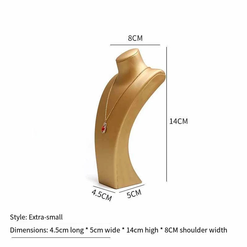 PU Leather Jewelry Display Stand,Luxury Portrait Neck Bust Model for Necklace Pendant Rack, Photo Props & Shop Display Organizer