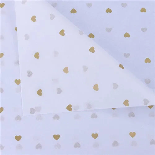 10 Sheets/lot 50*70 Cm Gift Wrapping Paper DIY Handmade Craft Star Love Dot Pattern Tissue Paper Floral Packaging Material