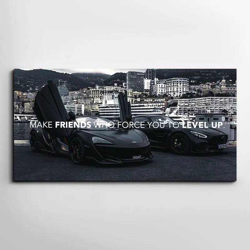 Love Your Dreams Success Motivational Car Poster Luxury Sports Car Canvas Wall Art Office Home Decor