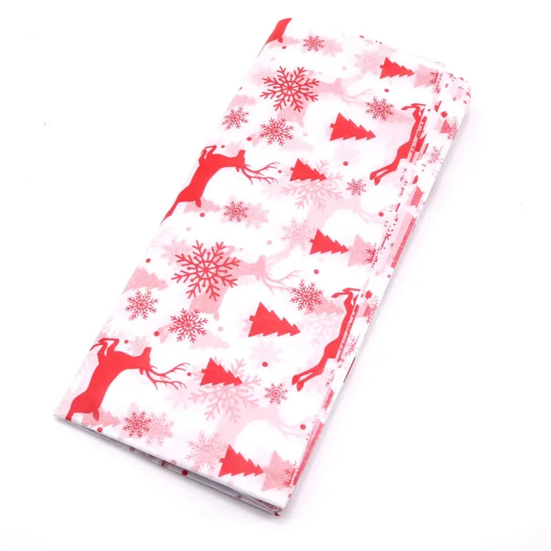 10Pcs/bag Snowflake Print Wrapping Tissue Paper 50*66 Cm Christmas New Year Xmas Party Wedding Flowers Packaging Supplies