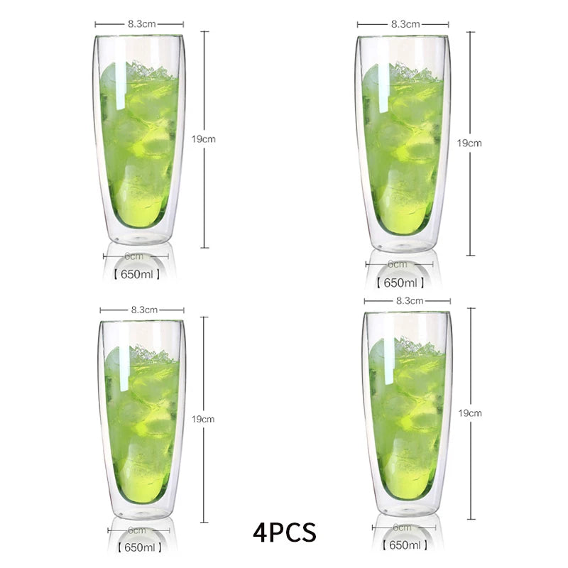 Heat-Resistant Double Wall Glass Cup