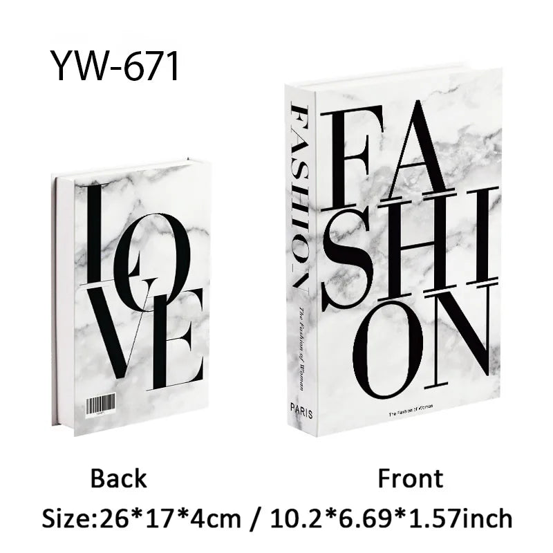 Fashion Luxury Fake Books Decoration Perfume Girl Magazine Simulation Book Shooting Coffee Table Villa Hotel Decor Props