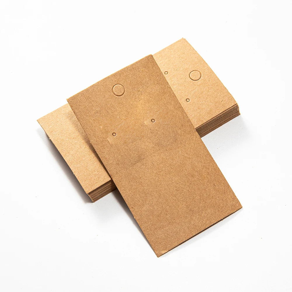 50pcs 5x9cm Earring Display Cards Handmade with Love Holders for Ear Stud Jewelry Selling Small Business Packaging Supplies