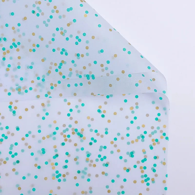 10pcs Two-color Dot Tissue Paper Birthday Gift Packaging Valentine's Sydney Paper Fireworks Packaging Paper Wrap for Gift