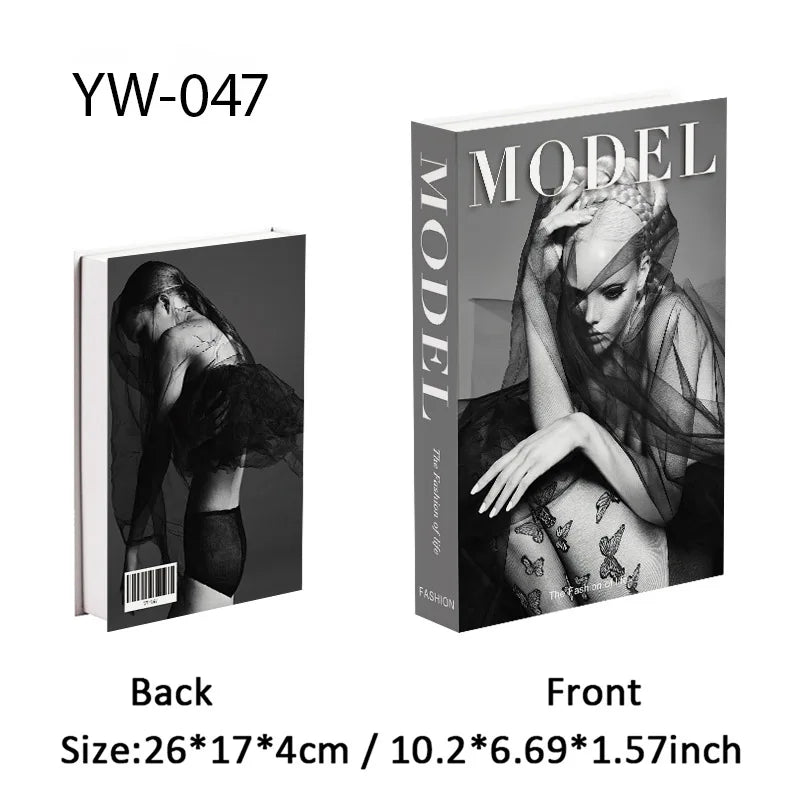 Fashion Luxury Fake Books Decoration Perfume Girl Magazine Simulation Book Shooting Coffee Table Villa Hotel Decor Props