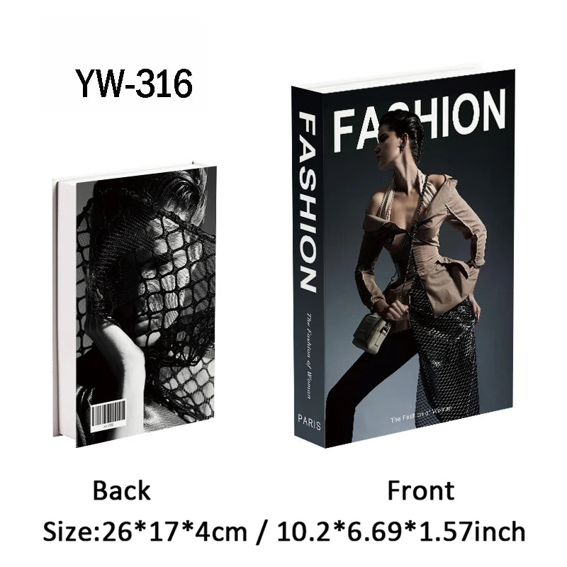 Fashion Luxury Fake Books Decoration Perfume Girl Magazine Simulation Book Shooting Coffee Table Villa Hotel Decor Props