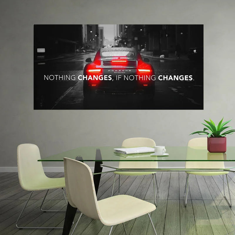 Love Your Dreams Success Motivational Car Poster Luxury Sports Car Canvas Wall Art Office Home Decor