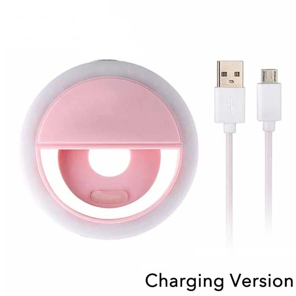 LED Fill Light Portable USB Charge Led Selfie Ring Light Cell Phone Live Broadcast Video LED Selfie Ring Lamp For All Smartphone